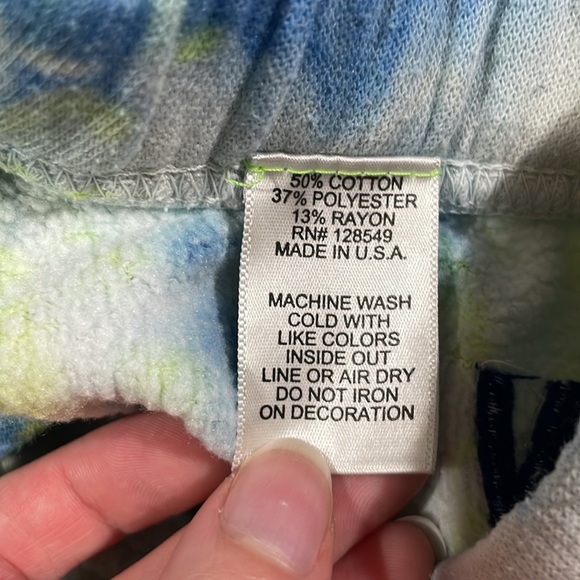 Aviator Nation Yellow Blue High Rise Tie Dye Sweatpants - Picture 9 of 10